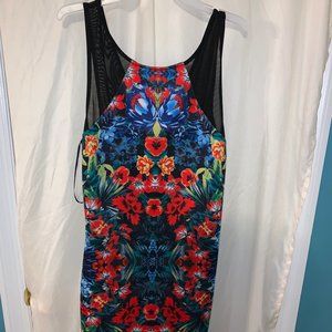 NEW Mini Floral Dress with Sheer Straps